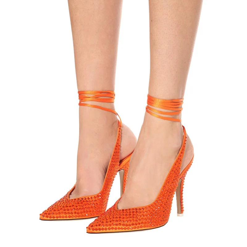 Ankle Strap Sandals Women Rhinestone Sexy Catwalk Pumps Women Shoes Fashion Pointed Toe Shallow Colorful Satin High Heel Sandals
Ankle Strap Sandals Women Rhinestone Sexy Catwalk Pumps Women Shoes Fashion Pointed Toe Shallow Colorful Satin High Heel Sandals