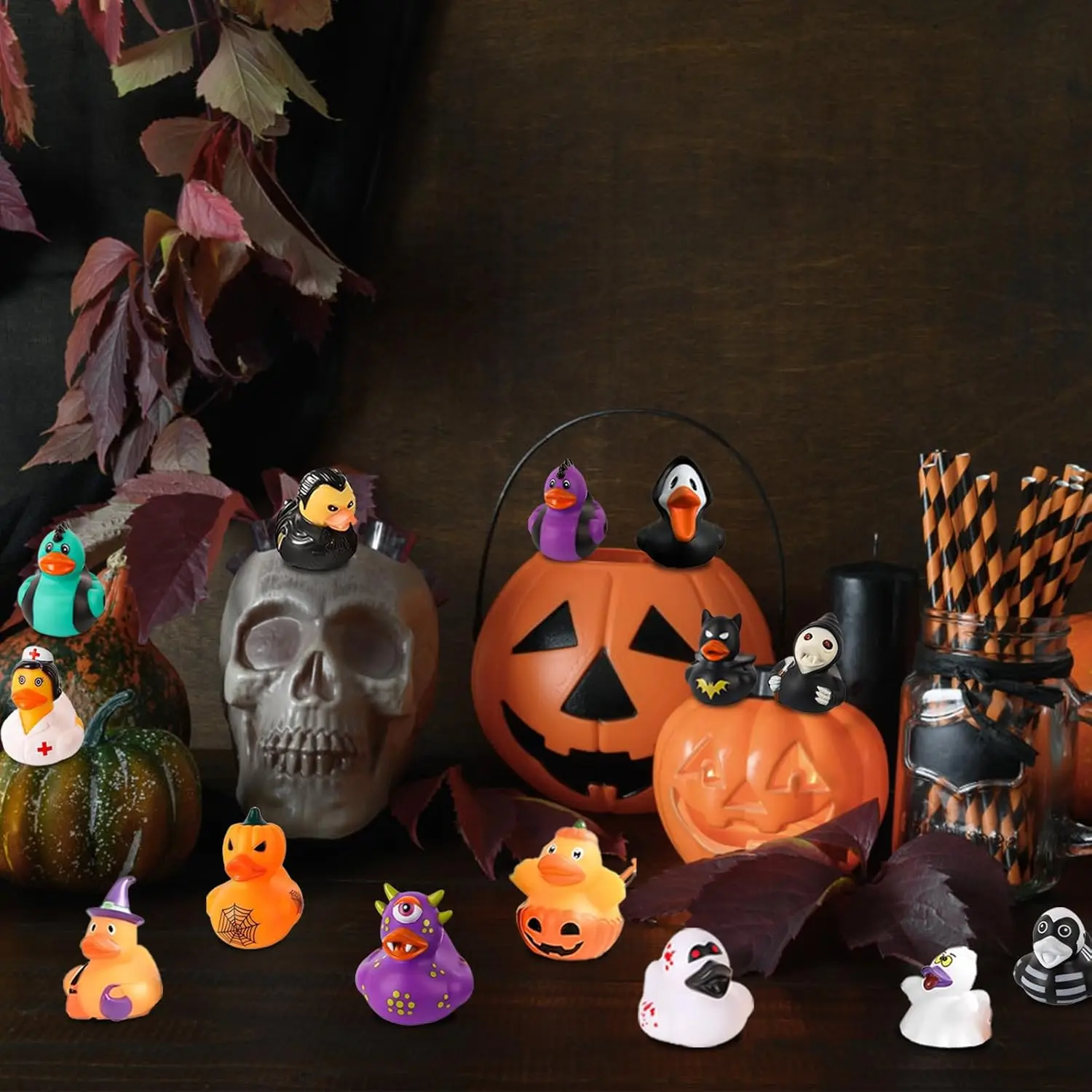 Halloween Little Yellow Duck 24pcs Mixed Ghost Festival Pumpkin Ghost Shaped 2-Inch Decorations for Party
Halloween Little Yellow Duck 24pcs Mixed Ghost Festival Pumpkin Ghost Shaped 2-Inch Decorations for Party