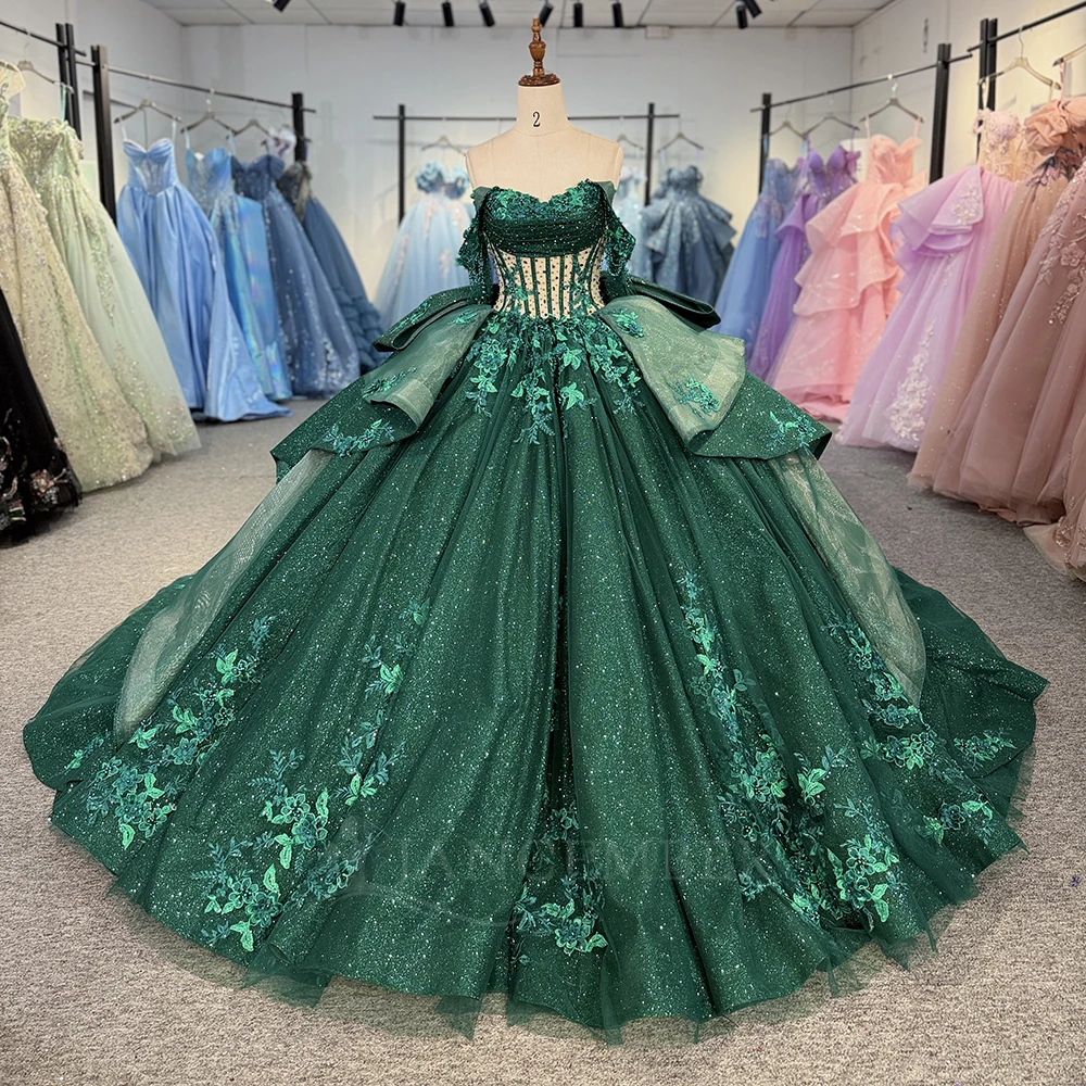Mexican Applique Lace Sequin Quinceanera Dresses Customized Princess Crost Ball Gown Sweet 16 Birthday Vestido De 15 XV Anos
Mexican Applique Lace Sequin Quinceanera Dresses Customized Princess Crost Ball Gown Sweet 16 Birthday Vestido De 15 XV Anos