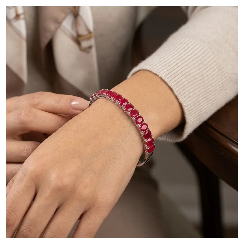 8x6mm SheCrown 16g Real Red Ruby Green Emerald Blue Topaz Tanzanite Laddies Present Silver Bangle Bracelet 8.5"
8x6mm SheCrown 16g Real Red Ruby Green Emerald Blue Topaz Tanzanite Laddies Present Silver Bangle Bracelet 8.5"