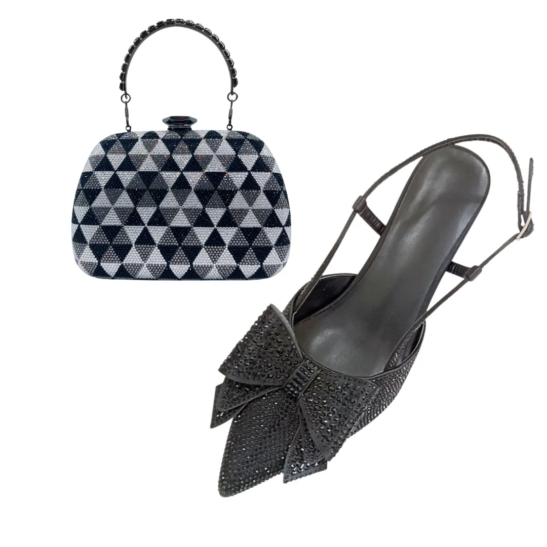 LNATISNOVA Lady Crystals Evening Shoes and Handmade Clutch Purse Set Pointed Toe High-Heel Women's Footwear and Matching Bags
LNATISNOVA Lady Crystals Evening Shoes and Handmade Clutch Purse Set Pointed Toe High-Heel Women's Footwear and Matching Bags
