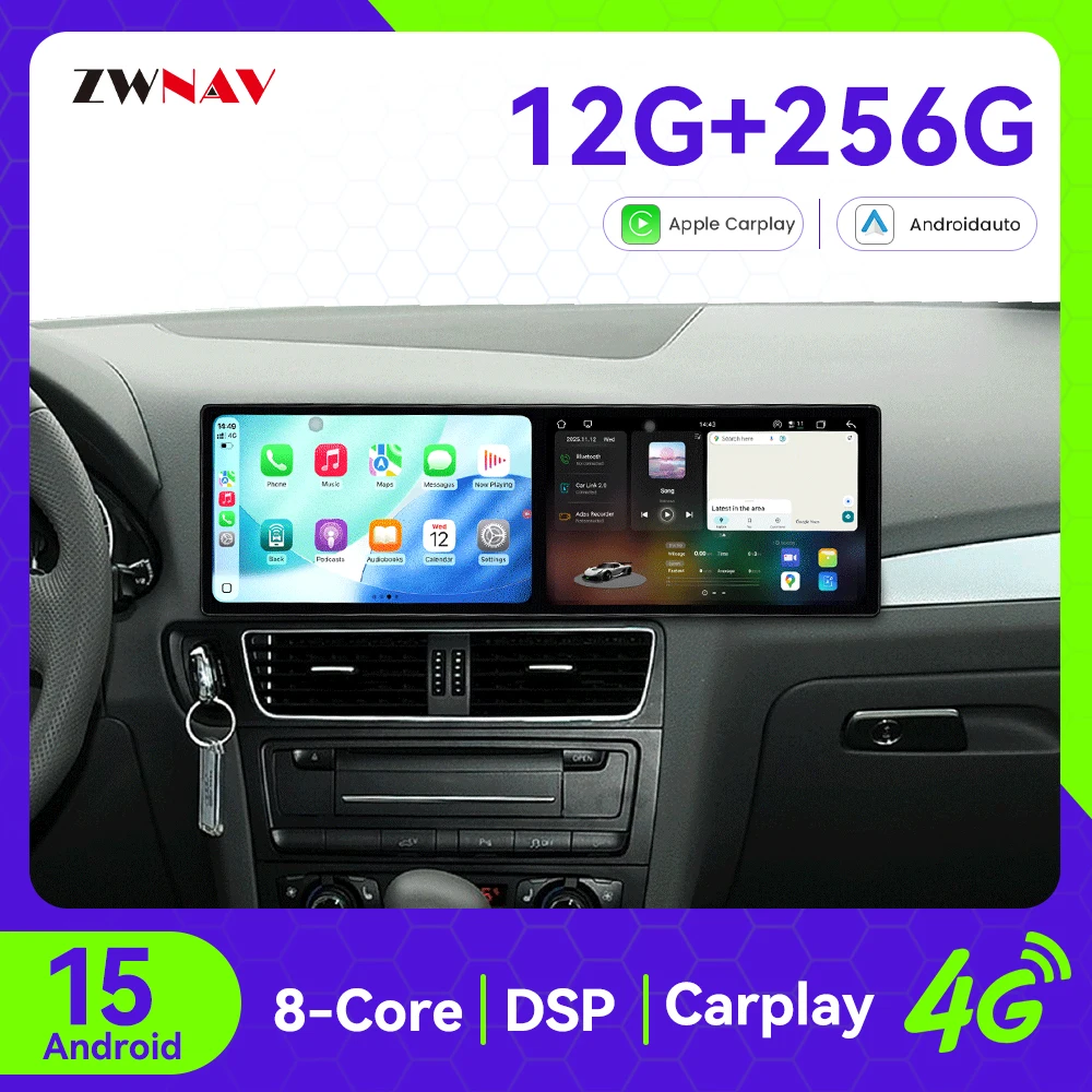 Двойной 9,1-дюймовый сенсорный экран Carplay, автомобильное радио для Audi Q5 2009-2017 Android 15, GPS-навигация, автомобильный мультимедийный плеер, головное устройство
Двойной 9,1-дюймовый сенсорный экран Carplay, автомобильное радио для Audi Q5 2009-2017 Android 15, GPS-навигация, автомобильный мультимедийный плеер, головное устройство