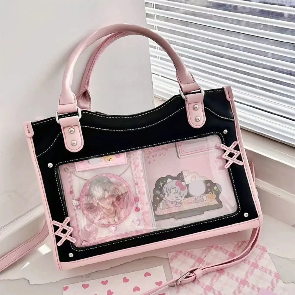 New Design Transparent Cute Ita Bag DIY Display Harajuku Messenger Bag Y2K PU Girl Tote Bag Women
New Design Transparent Cute Ita Bag DIY Display Harajuku Messenger Bag Y2K PU Girl Tote Bag Women