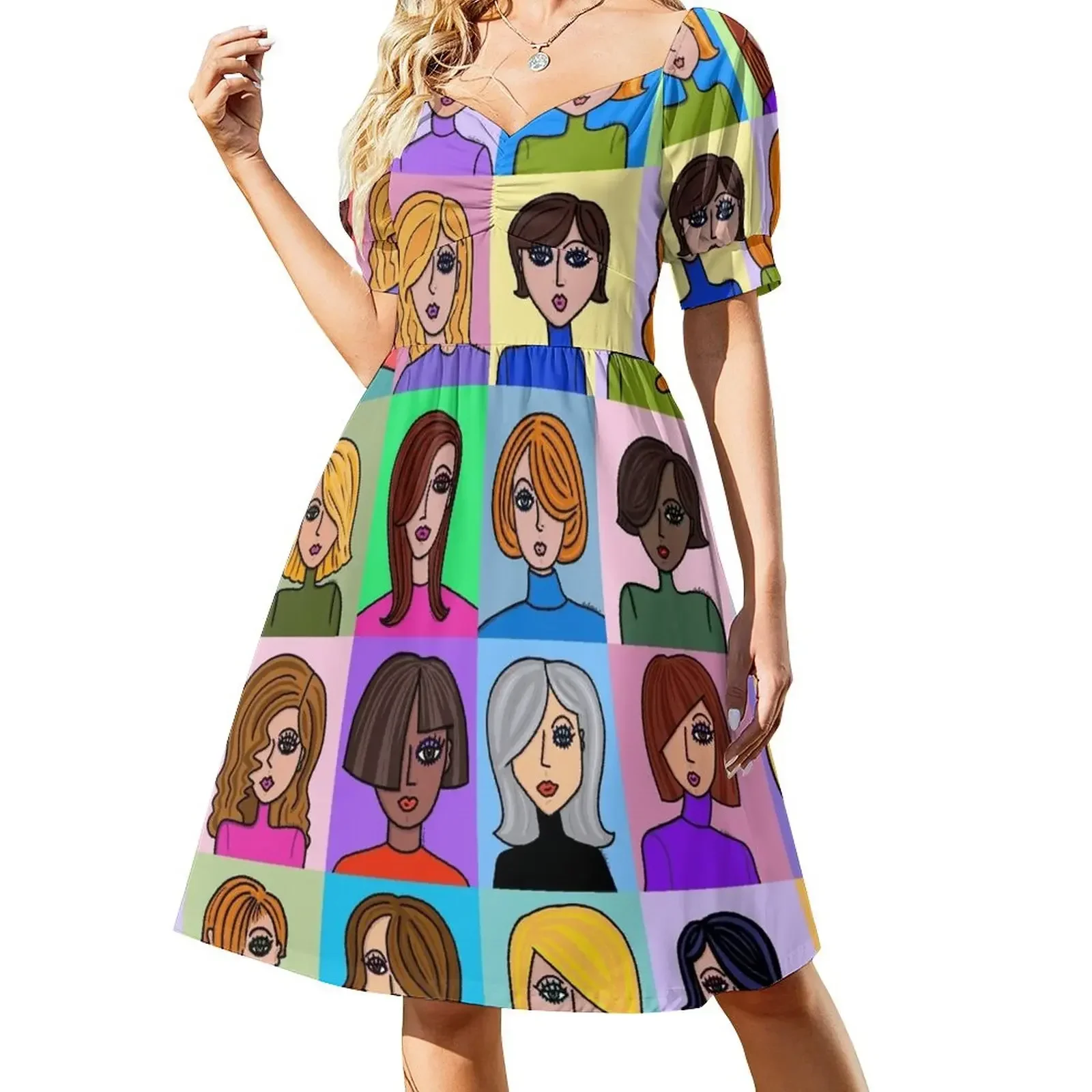 Faces of Women Short-Sleeved Dress evening dresses ladies summer dresses women 2025 Dress
Faces of Women Short-Sleeved Dress evening dresses ladies summer dresses women 2025 Dress
