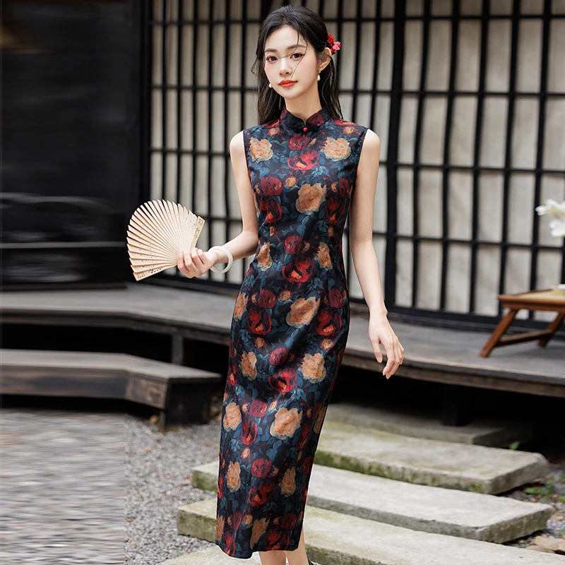 2026 New Chinese Cheongsam Dress Women Vintage Floral Print Sleeveless Qipao Elegant Traditional Clothing Party Wear
2026 New Chinese Cheongsam Dress Women Vintage Floral Print Sleeveless Qipao Elegant Traditional Clothing Party Wear
