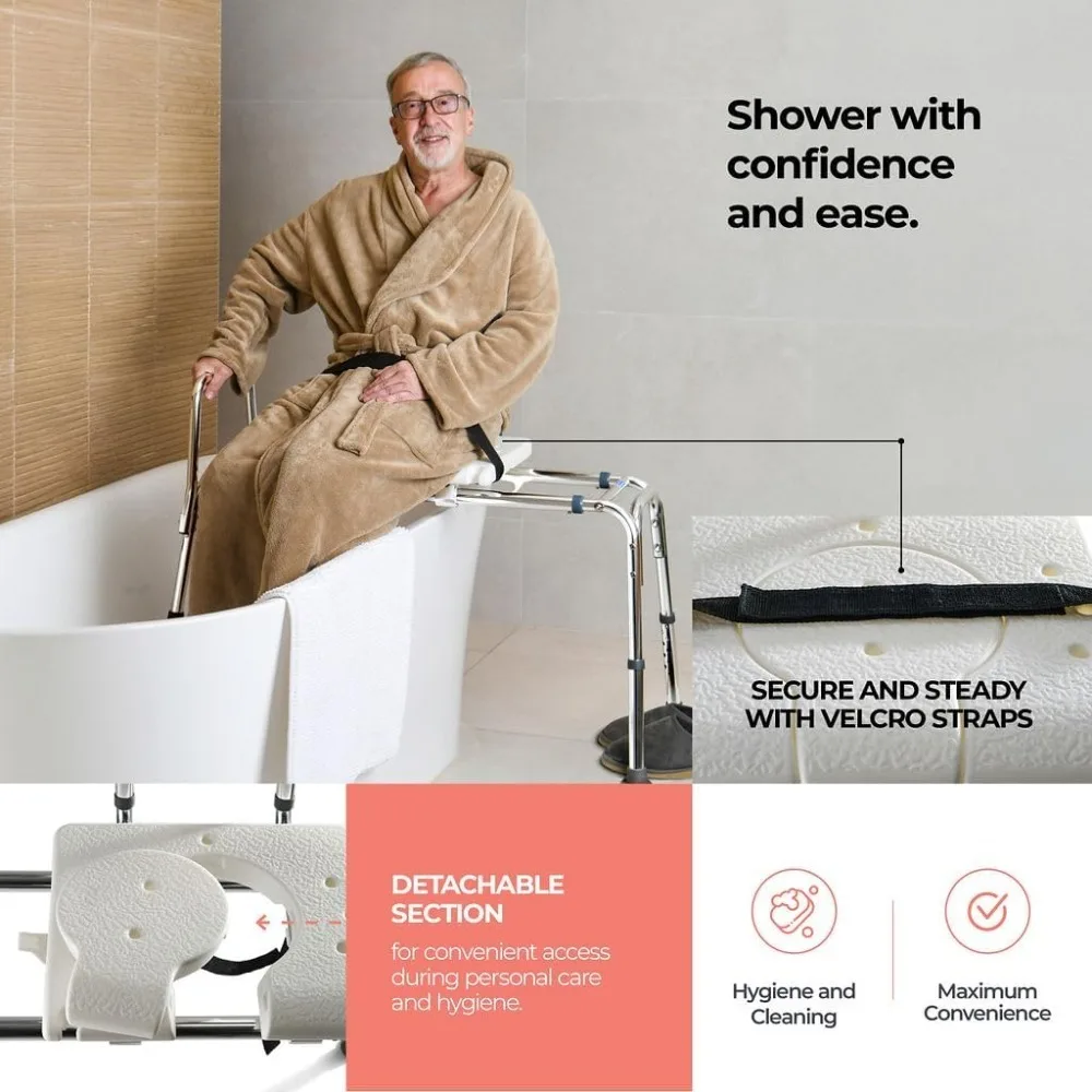 Adjustable Height Sliding Shower Bench Transfer Chair for Bathtub Elderly Disabled 400lbs Capacity FSA HSA Eligible
Adjustable Height Sliding Shower Bench Transfer Chair for Bathtub Elderly Disabled 400lbs Capacity FSA HSA Eligible