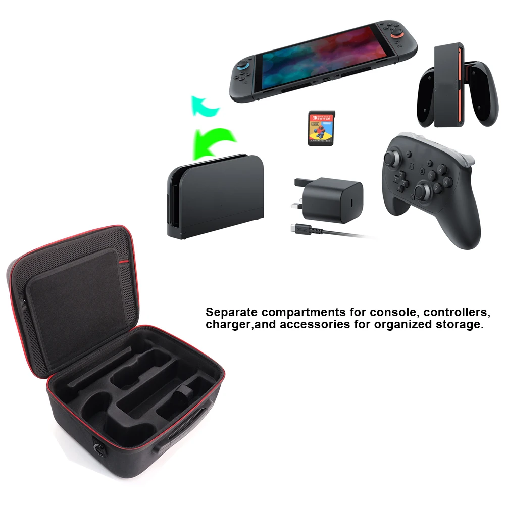Protective Carry Case for Switch 2, Big Suitcase with Game Card Storage Pouch Cover, Travel-Friendly Gaming Console Accessories
Protective Carry Case for Switch 2, Big Suitcase with Game Card Storage Pouch Cover, Travel-Friendly Gaming Console Accessories