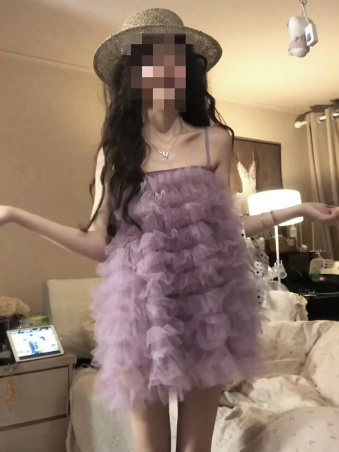 Stunning Purple Puffy Cake Strap Dress Beautiful Summer 2026 Women's Fashion Gentle Style Mesh Splice Shoulder Bared Natural ...
Stunning Purple Puffy Cake Strap Dress Beautiful Summer 2026 Women's Fashion Gentle Style Mesh Splice Shoulder Bared Natural ...