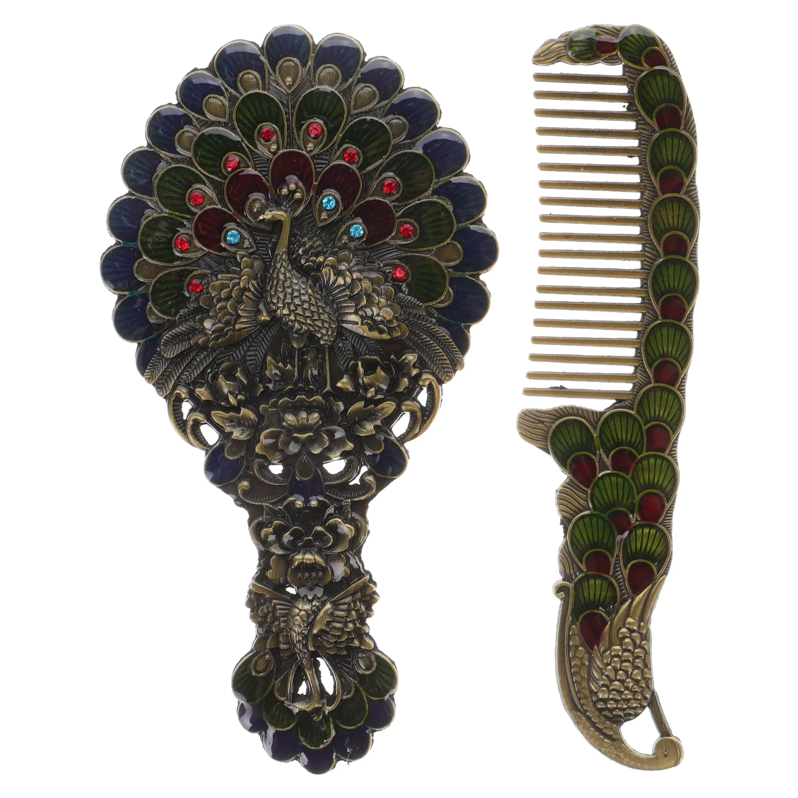 1 set 1 Set Vintage Handheld Makeup Mirror With Handle Retro Hand Mirror Comb Set For Travel Hair Styling Tool
1 set 1 Set Vintage Handheld Makeup Mirror With Handle Retro Hand Mirror Comb Set For Travel Hair Styling Tool