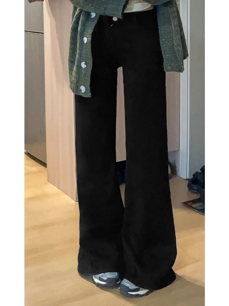 High Waist Bla A-Line Jeans Women's Summer New Loose plus Size Pear ape Slimming Wide Leg Pants Casual Sle Button Zipper
High Waist Bla A-Line Jeans Women's Summer New Loose plus Size Pear ape Slimming Wide Leg Pants Casual Sle Button Zipper