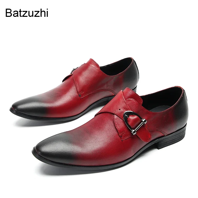 Batzuzhi Formal Business Leather Dress Shoes Men Slip on Buckle Wine Red Leather Shoes for Men Party! Big Size 37-47
Batzuzhi Formal Business Leather Dress Shoes Men Slip on Buckle Wine Red Leather Shoes for Men Party! Big Size 37-47