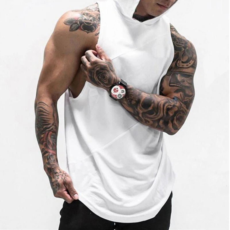 Gym Clothing Mens Bodybuilding Hooded Tank Top Cotton Sleeveless Vest Sweatshirt Fitness Workout Sportswear Tops Male
Gym Clothing Mens Bodybuilding Hooded Tank Top Cotton Sleeveless Vest Sweatshirt Fitness Workout Sportswear Tops Male