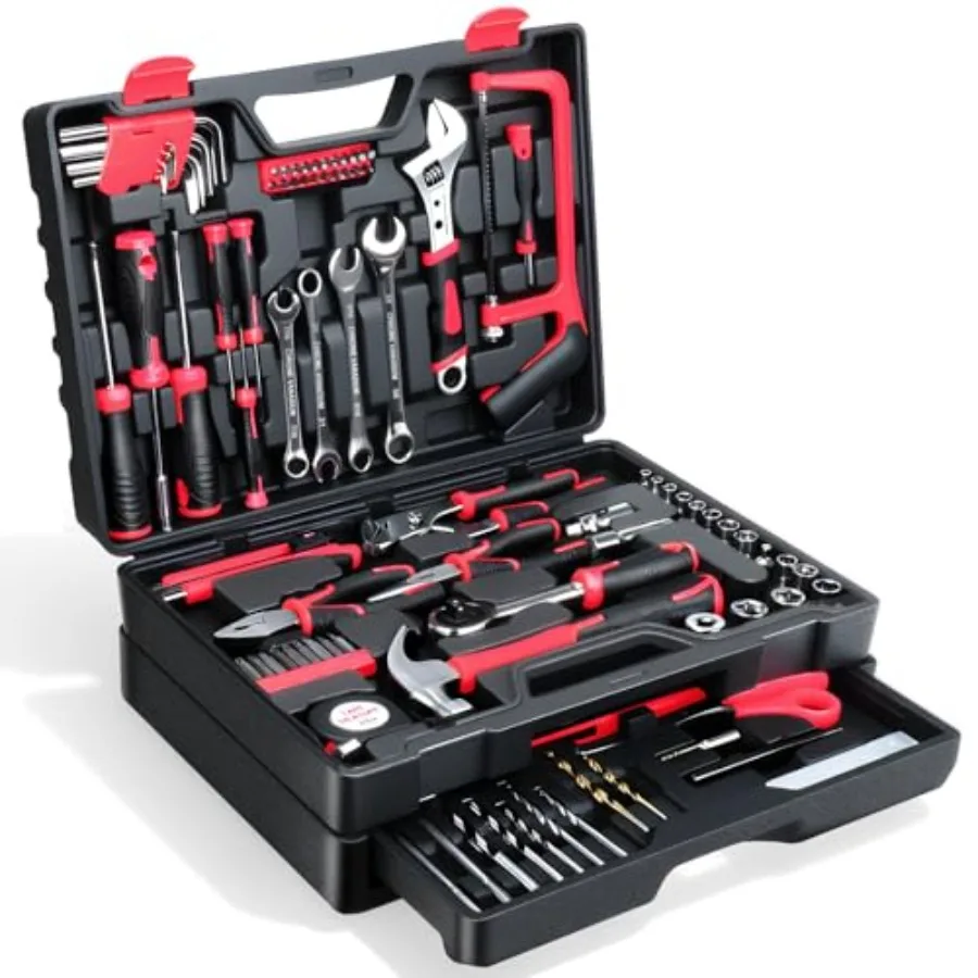 Tool Set- 412 Pcs Home Repair/Auto Tool Kit Storage Organizer with Drawers Toolbox Storage Case for Women and Men Perfect for H
Tool Set- 412 Pcs Home Repair/Auto Tool Kit Storage Organizer with Drawers Toolbox Storage Case for Women and Men Perfect for H