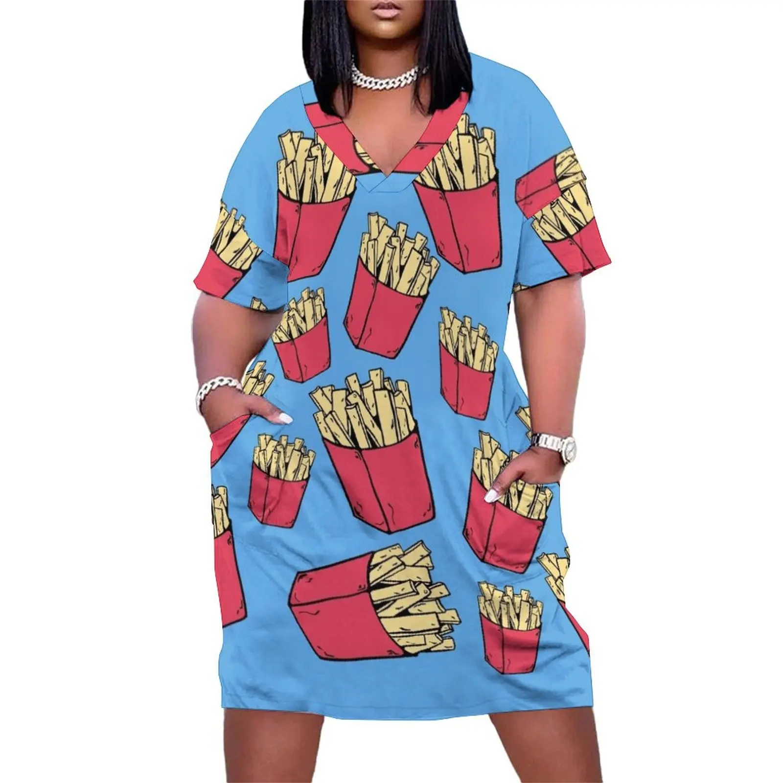 French Fries Pattern Loose Pocket Dress dress for women summer Women dresses summer elegant party dresses for women 2025
French Fries Pattern Loose Pocket Dress dress for women summer Women dresses summer elegant party dresses for women 2025