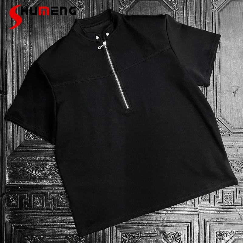 Men's 2025 Summer New Trend Handsome Loose Comfort Tops Male Niche Fashion Design Tees Stylish Half Zipper Short Sleeve T-shirts
Men's 2025 Summer New Trend Handsome Loose Comfort Tops Male Niche Fashion Design Tees Stylish Half Zipper Short Sleeve T-shirts
