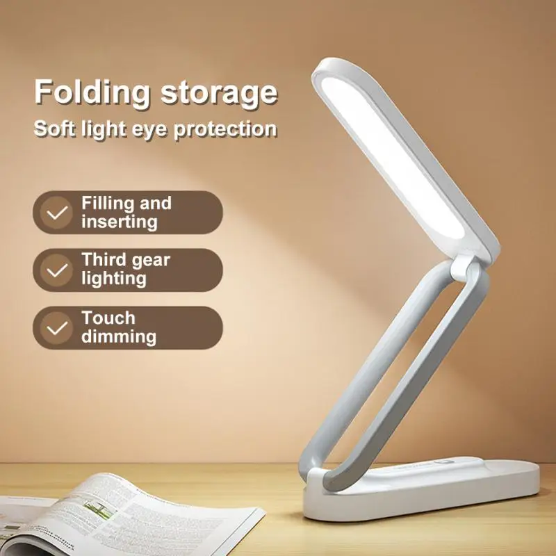 Folding LED Desk Lamp Touch Dimming Office Book Lights Rechargeable Eye Protection Night Lights For Dormitory Bedroom Lighting
Folding LED Desk Lamp Touch Dimming Office Book Lights Rechargeable Eye Protection Night Lights For Dormitory Bedroom Lighting