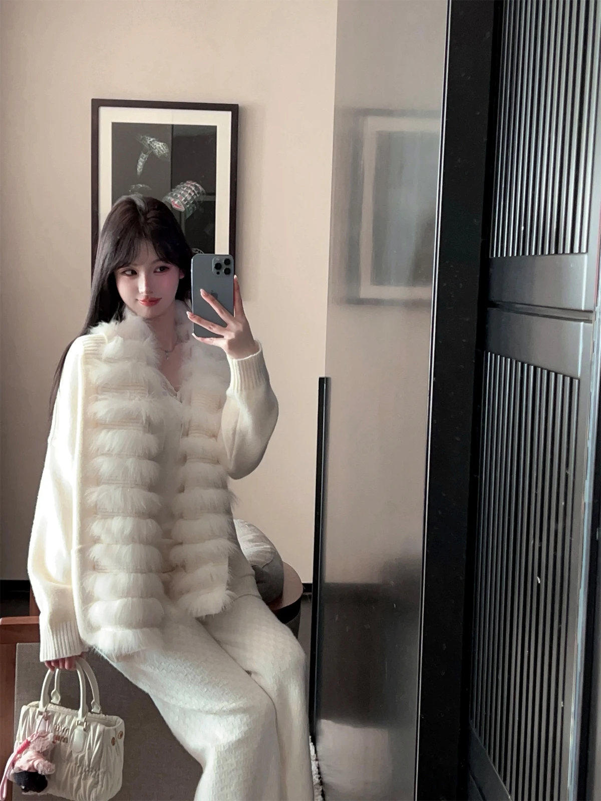 FairyJiang Winter Thiened Loose Knitted Jaet Real Collar White Sweater Cardigan Women's Faionable Commute Sle
FairyJiang Winter Thiened Loose Knitted Jaet Real Collar White Sweater Cardigan Women's Faionable Commute Sle