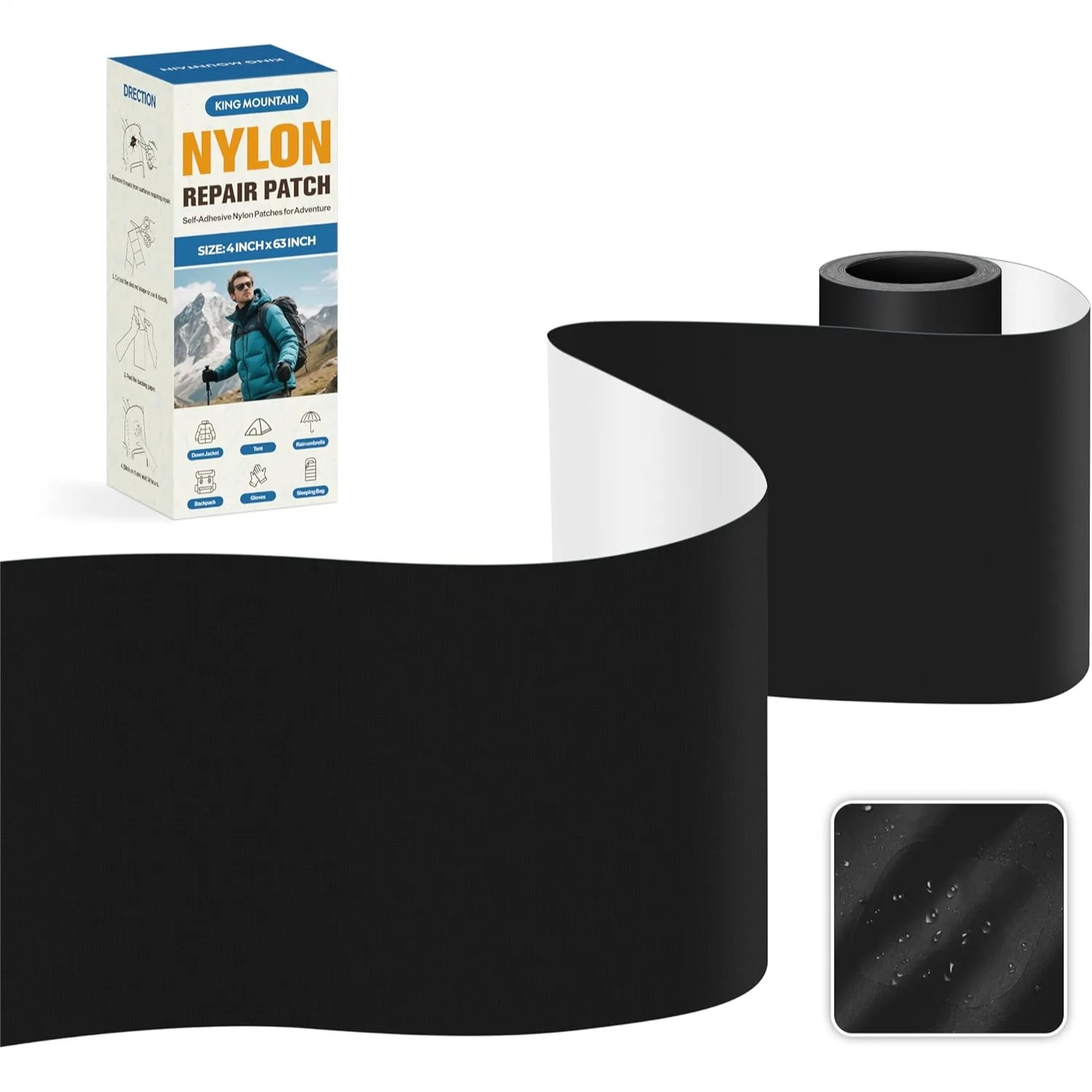Self Adhesive Nylon Fabric Repair Tape 4x63 Inches Quick Patch for Down Jacket Tent Backpack Umbrella Gloves Sleeping Bag
Self Adhesive Nylon Fabric Repair Tape 4x63 Inches Quick Patch for Down Jacket Tent Backpack Umbrella Gloves Sleeping Bag