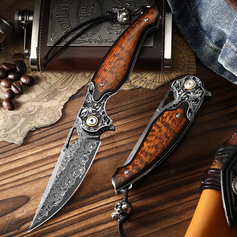 High-quality Damascus steel pocket folding knife versatile EDC tool for men daily use, ideal for camping, hiking, and adventure
High-quality Damascus steel pocket folding knife versatile EDC tool for men daily use, ideal for camping, hiking, and adventure