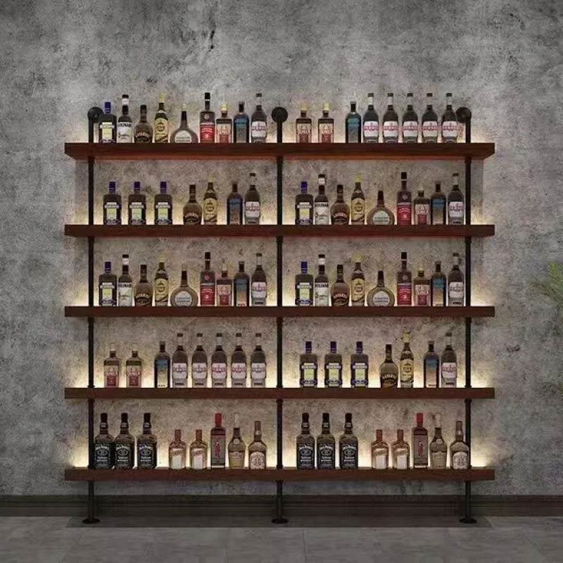 Custom Bar Wine Floor Rack Restaurant BBQ Shop Bar Counter Wall Shelf Iron Art Luminous Multi-layer Rack
Custom Bar Wine Floor Rack Restaurant BBQ Shop Bar Counter Wall Shelf Iron Art Luminous Multi-layer Rack