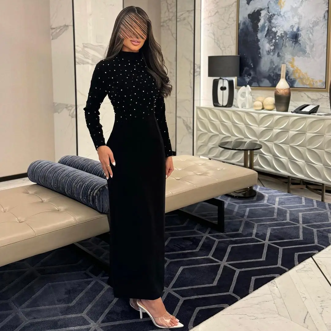 Customized Mermaid Long Sleeves Prom Dresses High Neck Beadings Evening Dresses Ankle Length Party Dresses vestidos de fiesta
Customized Mermaid Long Sleeves Prom Dresses High Neck Beadings Evening Dresses Ankle Length Party Dresses vestidos de fiesta