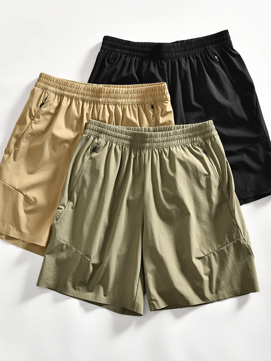 Men's Summer Quick Dry Breathable Elastic Sports Casual Shorts Trendy Loose Fit Straight Leg mid Waist Short Length Basic Color
Men's Summer Quick Dry Breathable Elastic Sports Casual Shorts Trendy Loose Fit Straight Leg mid Waist Short Length Basic Color