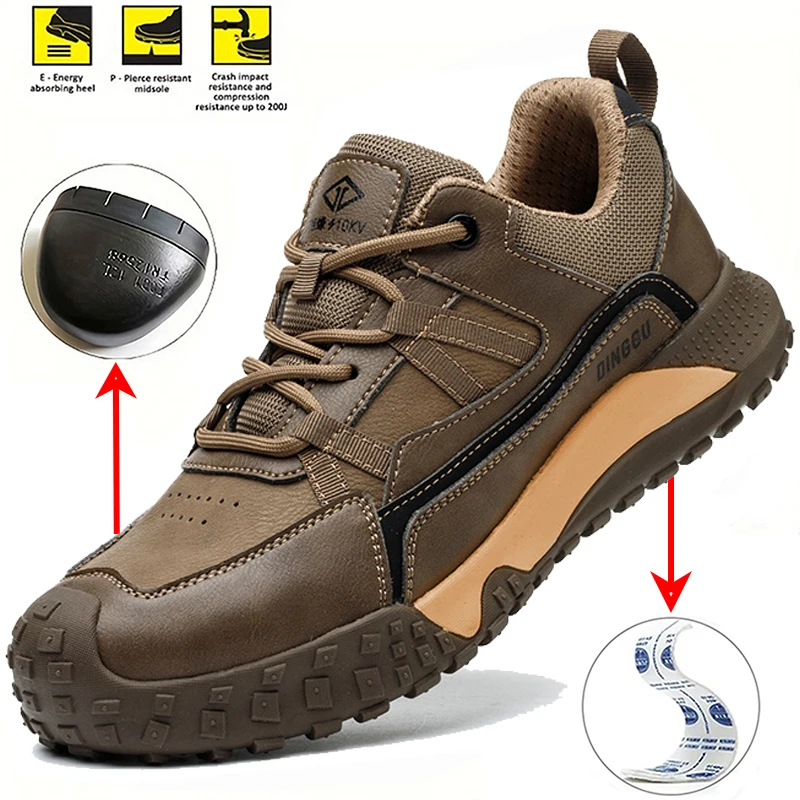 Легкая защитная обувь, мужские ботинки со стальным носком, противоударные, противопрокольные, дышащая сетка, нескользящие промышленные рабочие кроссовки
Легкая защитная обувь, мужские ботинки со стальным носком, противоударные, противопрокольные, дышащая сетка, нескользящие промышленные рабочие кроссовки