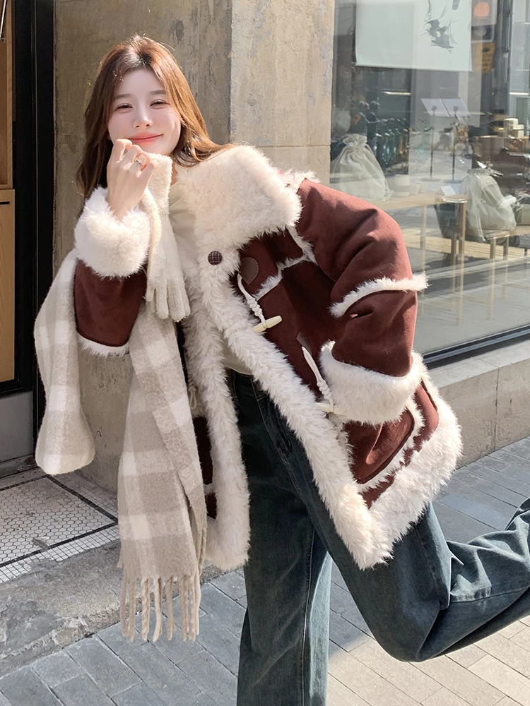Korean Sle Double-Sided Wear Lamb Fur Jaet Women's Thiened Inteated Leather Fur Cotton Clothes for Winter Slimming
Korean Sle Double-Sided Wear Lamb Fur Jaet Women's Thiened Inteated Leather Fur Cotton Clothes for Winter Slimming