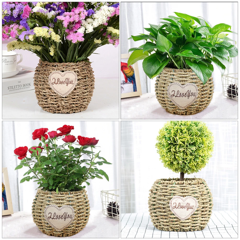 Straw Flower Basket Decor Storage Baskets Seaweed Woven Beautiful Craft Home Coffee Shop Hotel Flower Shop Desktop nament Eco
Straw Flower Basket Decor Storage Baskets Seaweed Woven Beautiful Craft Home Coffee Shop Hotel Flower Shop Desktop nament Eco