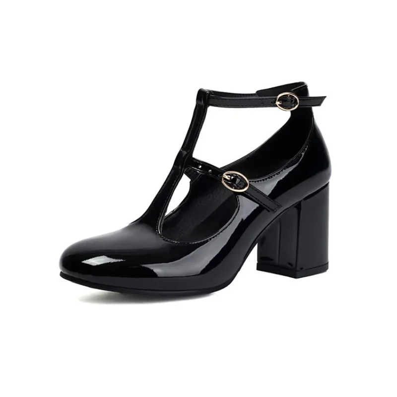 Ladies' party shoes Thick Heel shoose women thin heels Round toe Comfortable Women shoes leather
Ladies' party shoes Thick Heel shoose women thin heels Round toe Comfortable Women shoes leather