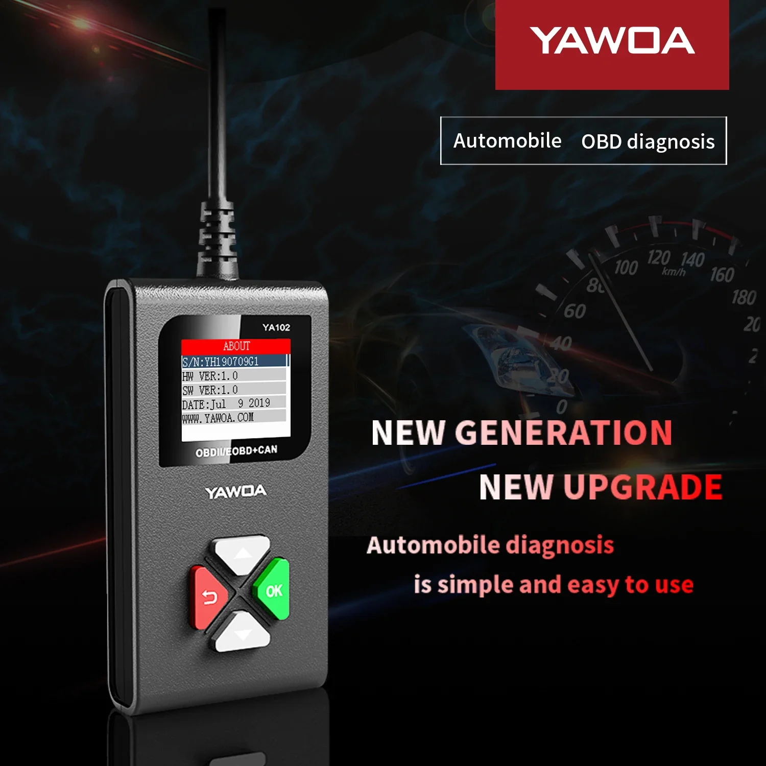 Прибор для диагностики неисправностей автомобиля OBD YA102, карта считывания кодов, 1,8-дюймовый TFT-дисплей с настоящим цветом
Прибор для диагностики неисправностей автомобиля OBD YA102, карта считывания кодов, 1,8-дюймовый TFT-дисплей с настоящим цветом