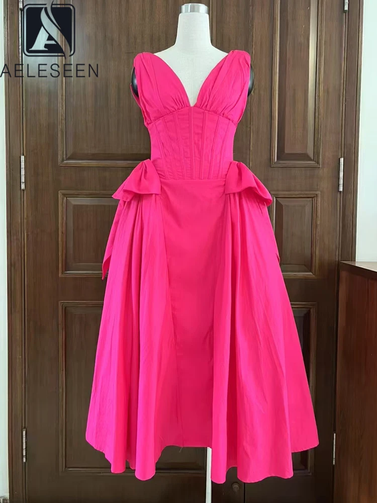 AELESEEN Spring Summer Party Dress Women New Elegant V-Neck Sleeveless High Waist Slim Fit Ruffles Patchwork Casual Female
AELESEEN Spring Summer Party Dress Women New Elegant V-Neck Sleeveless High Waist Slim Fit Ruffles Patchwork Casual Female