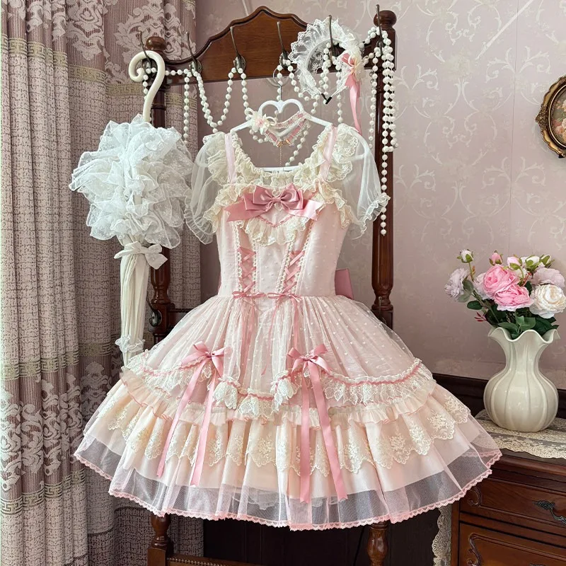 Vintage Lolita Corset Dress with Red Rose Blue & Cream Lace Tiered Ruffle Skirt Elegant Victorian Ball Gown for Women
Vintage Lolita Corset Dress with Red Rose Blue & Cream Lace Tiered Ruffle Skirt Elegant Victorian Ball Gown for Women