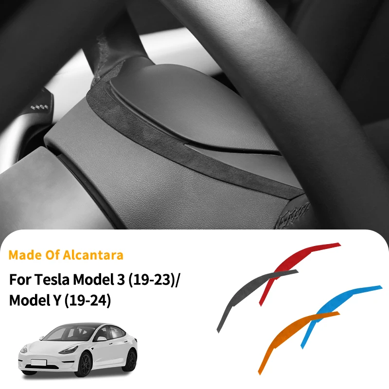 Made of Alcantara For Tesla Model 3 2019-2023 Model Y 2019-2024 Steering Wheel Decorative Trim Sticker Car Interior Accessory
Made of Alcantara For Tesla Model 3 2019-2023 Model Y 2019-2024 Steering Wheel Decorative Trim Sticker Car Interior Accessory