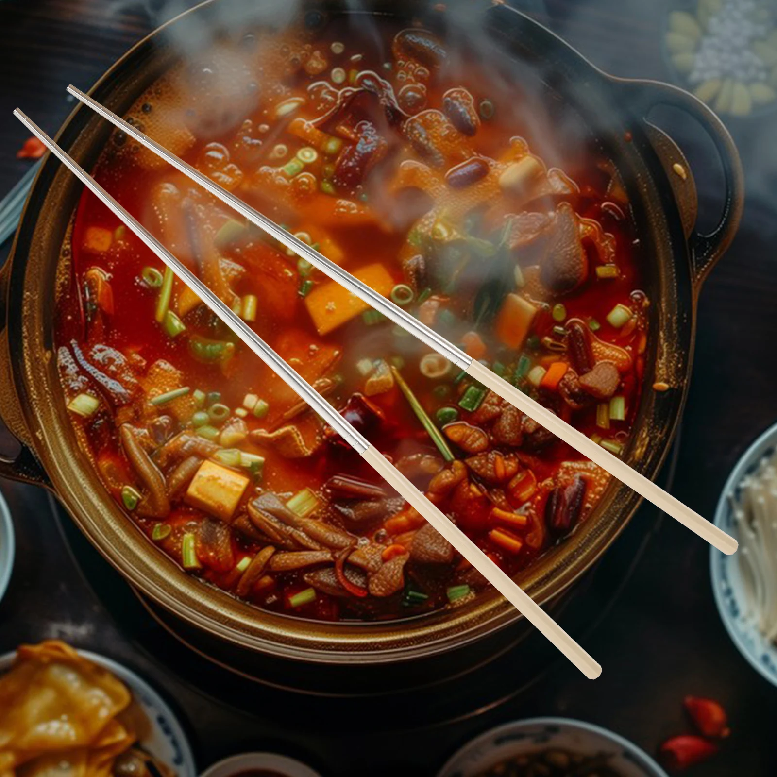 Extended Chopsticks Steel Non-slip Cooking Hotpot Fry Chopstick Set Grilling Kitchen Hotpot Chopsticks Storage Tool
Extended Chopsticks Steel Non-slip Cooking Hotpot Fry Chopstick Set Grilling Kitchen Hotpot Chopsticks Storage Tool
