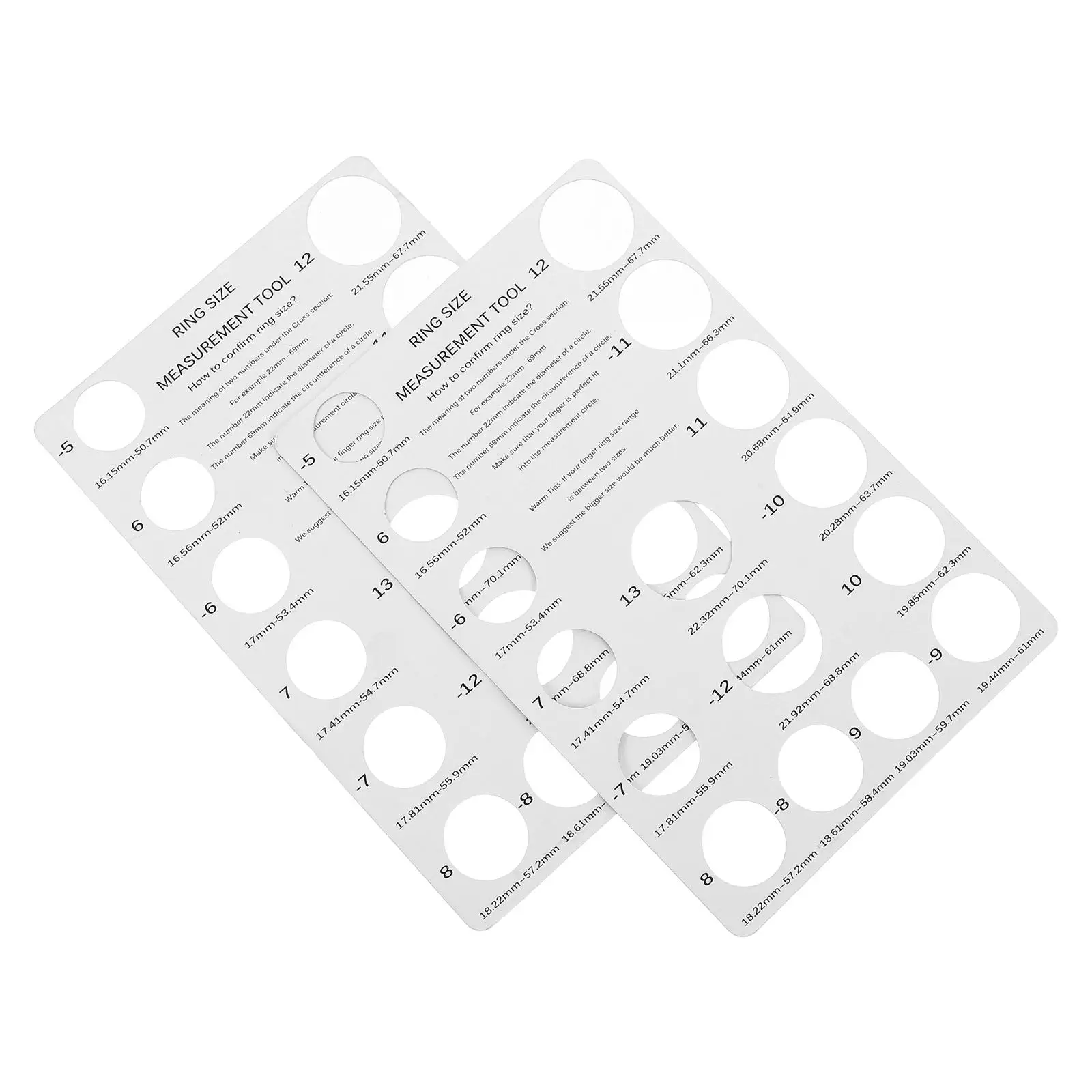 2Pcs Finger Size Measurement Ruler Ring Measurer Tool Accurate Diameter Measuring Jewelry Accessories Gauge
2Pcs Finger Size Measurement Ruler Ring Measurer Tool Accurate Diameter Measuring Jewelry Accessories Gauge