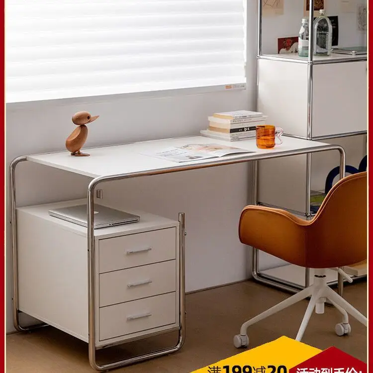 Stainless Steel Desk Simple Modern Household Bauhaus Desk with Drawers Single Office Writing Computer Desk
Stainless Steel Desk Simple Modern Household Bauhaus Desk with Drawers Single Office Writing Computer Desk