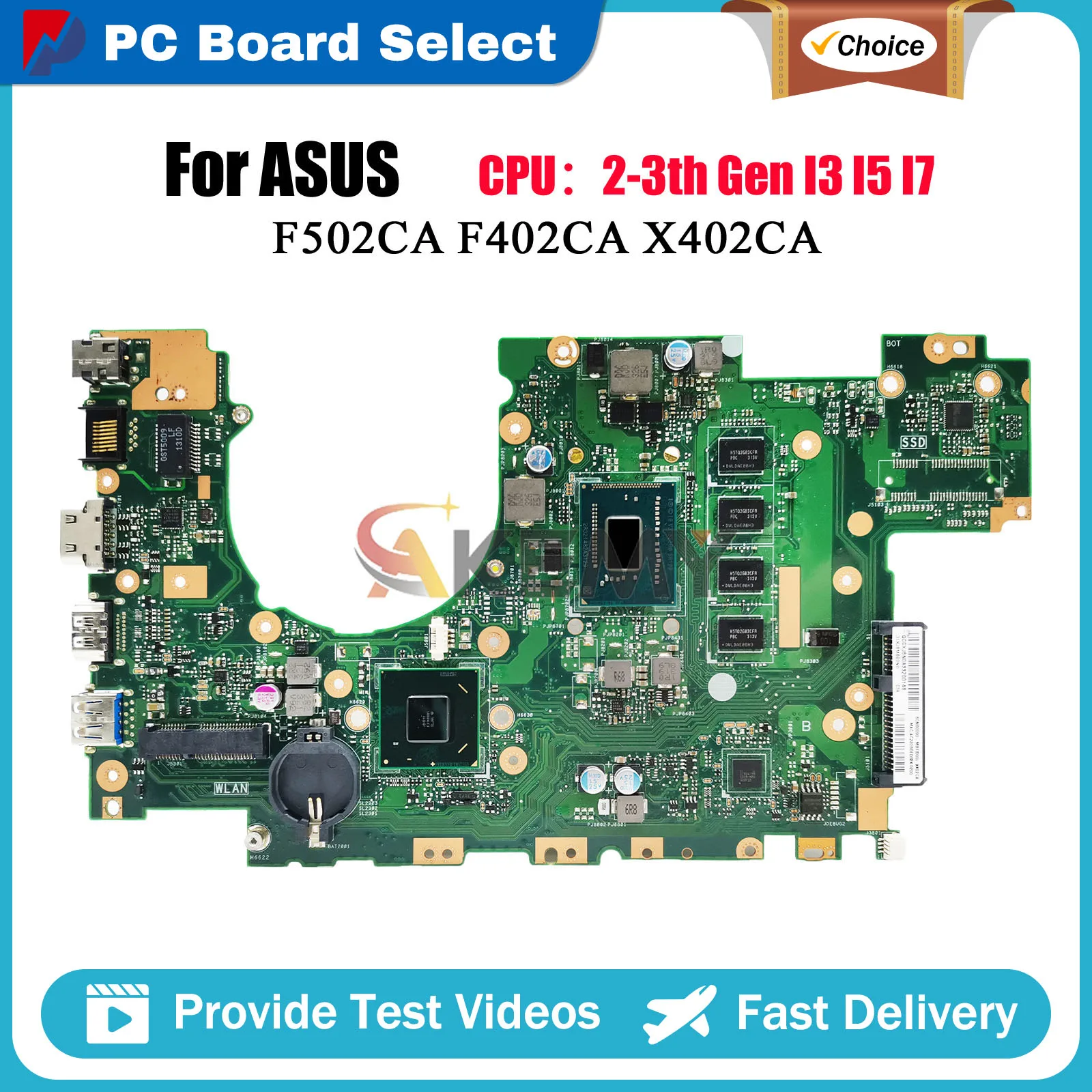 X402CA Laptop Motherboard For ASUS VivoBook X402C F402CA X402CA F502CA Notebook Mainboard With I3 I5 I7 CPU 100% tests OK stk
X402CA Laptop Motherboard For ASUS VivoBook X402C F402CA X402CA F502CA Notebook Mainboard With I3 I5 I7 CPU 100% tests OK stk