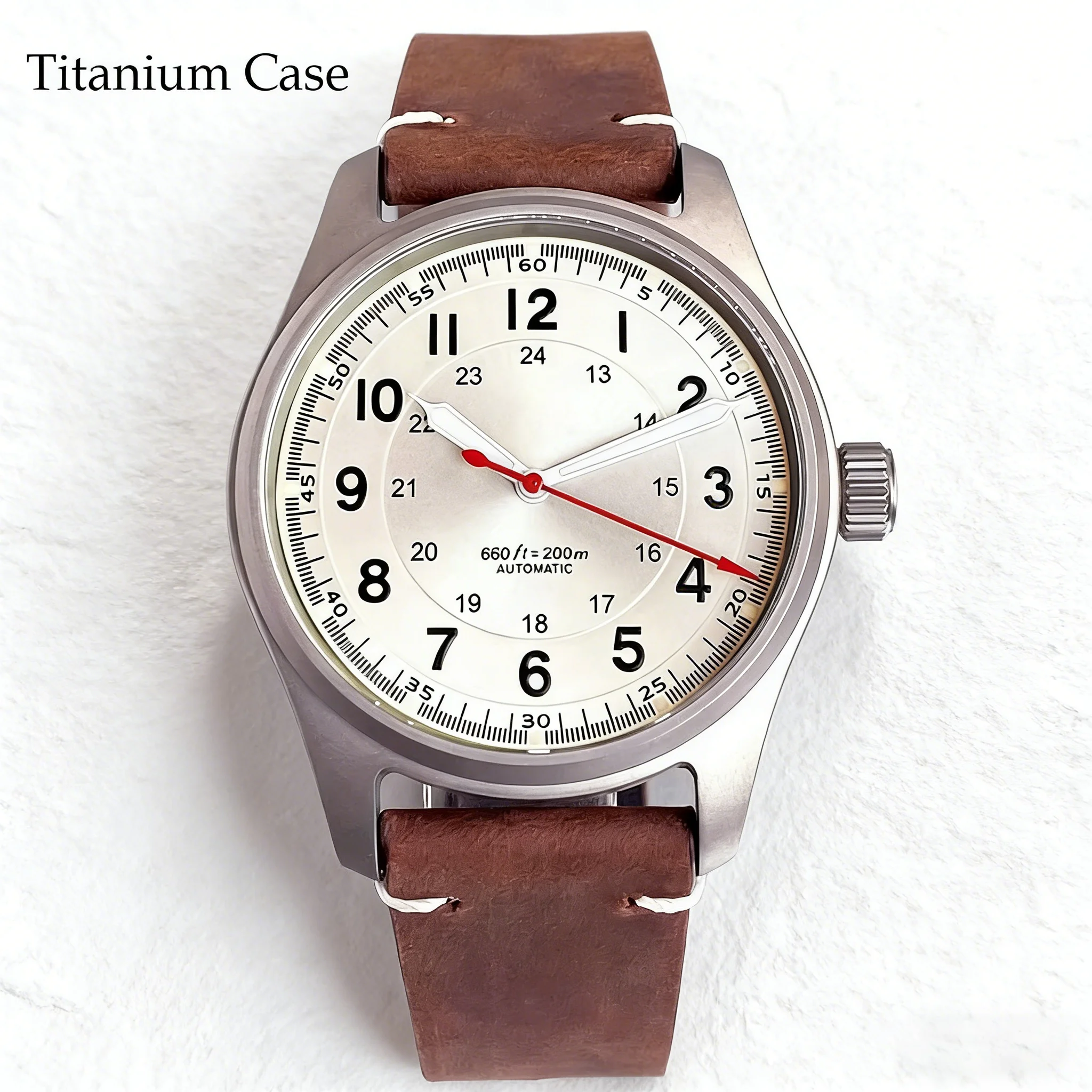 Мужские механические часы Tandorio 39 мм в пилотном стиле с сапфировым стеклом, титановым корпусом, механизмом Miyota 8215, циферблатом с арабскими цифрами, водонепроницаемостью 20 АТМ, для дайвинга
Мужские механические часы Tandorio 39 мм в пилотном стиле с сапфировым стеклом, титановым корпусом, механизмом Miyota 8215, циферблатом с арабскими цифрами, водонепроницаемостью 20 АТМ, для дайвинга