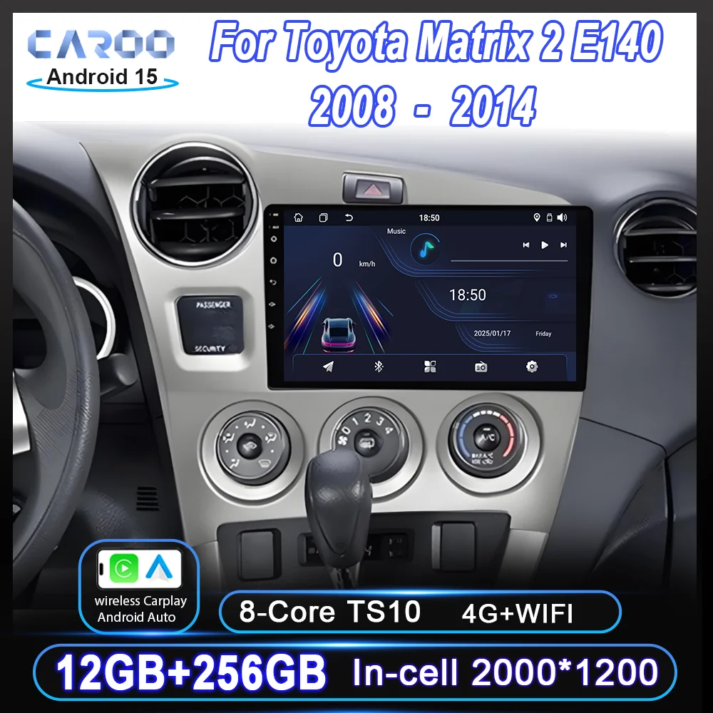 Android 15 Carplay Auto Car Radio For Toyota Matrix 2 E140 2008 2009 2010 2011 2012 2013 2014 Multimedia Player Navigation GPS
Android 15 Carplay Auto Car Radio For Toyota Matrix 2 E140 2008 2009 2010 2011 2012 2013 2014 Multimedia Player Navigation GPS