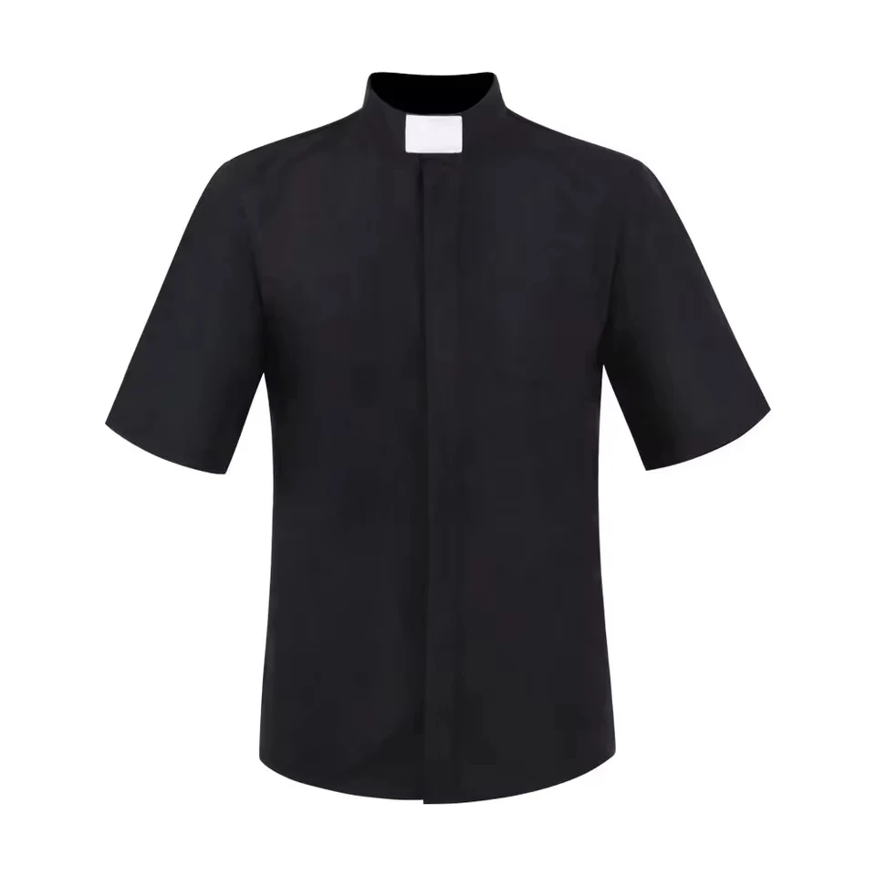 Priest Collar Shirt Men Clergy Stand-up Catholic Church Minister Preacher Summer Short Sleeve Tops Roman Blouse S-5XL
Priest Collar Shirt Men Clergy Stand-up Catholic Church Minister Preacher Summer Short Sleeve Tops Roman Blouse S-5XL