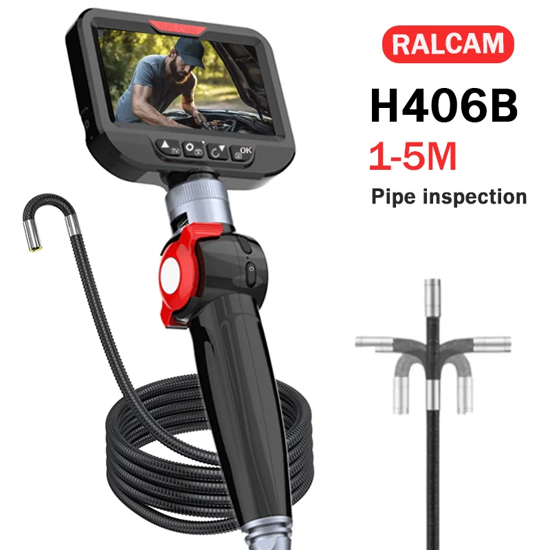 Two-Way Articulating Borescope, 4.3inch HD Waterproof Flexible Articulated Snake Scope Probe for Mechanic Automotive Engine Wall
Two-Way Articulating Borescope, 4.3inch HD Waterproof Flexible Articulated Snake Scope Probe for Mechanic Automotive Engine Wall