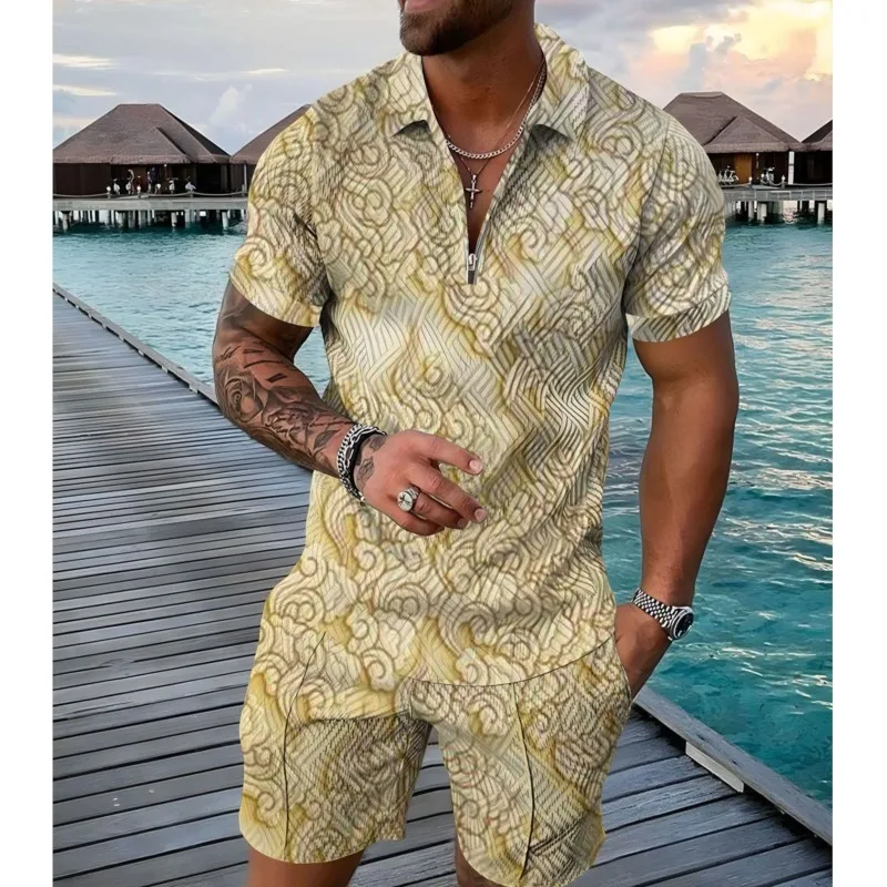 Auspicious Clouds 3D Print Men's Suit Summer Outfit Short Sleeve Polo Shirt Shorts Suit Fashion Zipper Tracksuit 2 Piece Set
Auspicious Clouds 3D Print Men's Suit Summer Outfit Short Sleeve Polo Shirt Shorts Suit Fashion Zipper Tracksuit 2 Piece Set