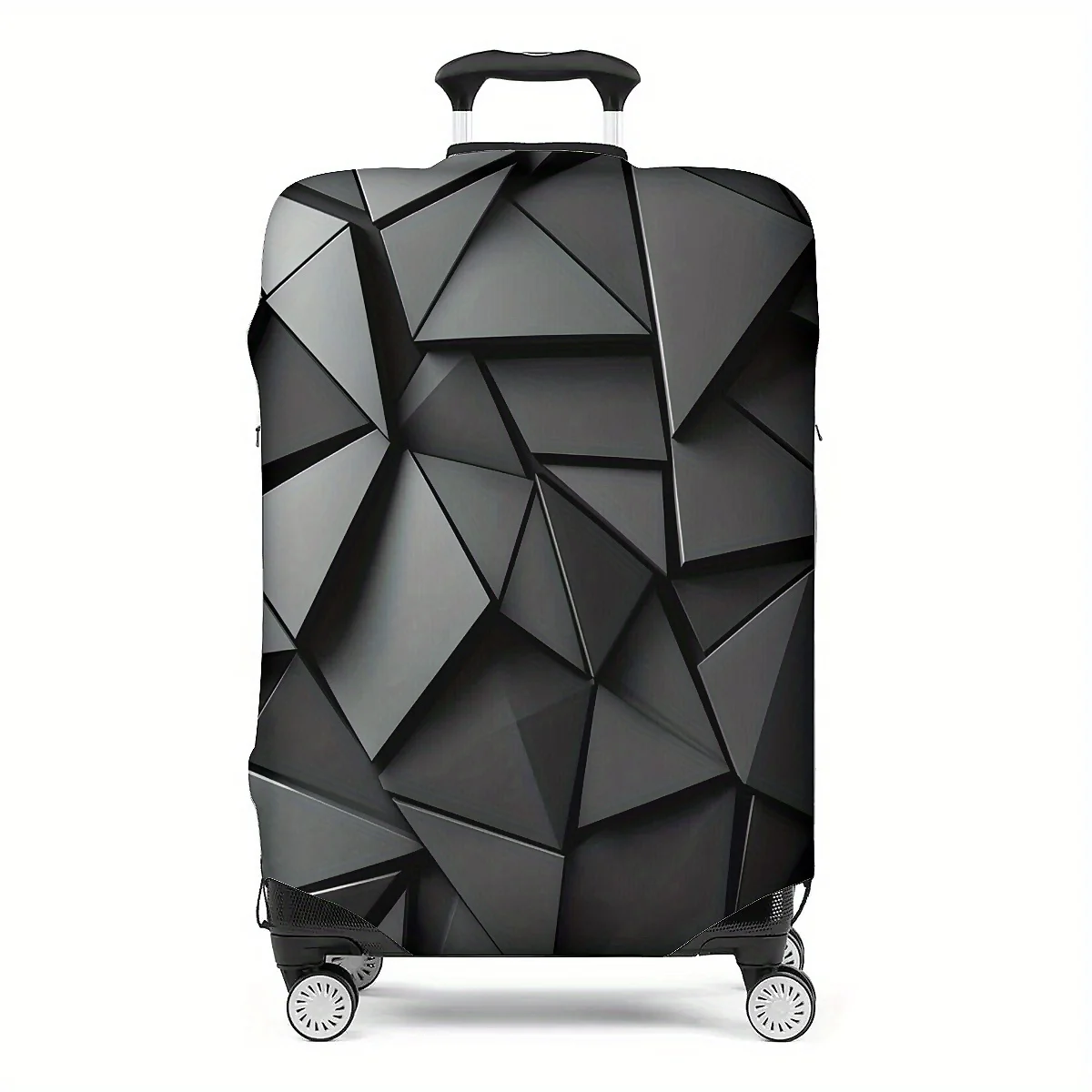 Geometric Black Design Luggage Cover for Back School Approved Durable Polyester Washable Dust-Proof Suitcase Protector Cover
Geometric Black Design Luggage Cover for Back School Approved Durable Polyester Washable Dust-Proof Suitcase Protector Cover