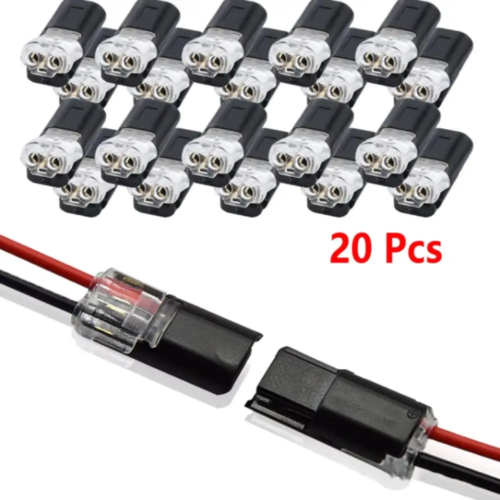 2pin Pluggable Wire Connector 18-24AWG Non Stripping Crimp Terminal Block Solderfree 22-20AWG Spring Scotch Lock
2pin Pluggable Wire Connector 18-24AWG Non Stripping Crimp Terminal Block Solderfree 22-20AWG Spring Scotch Lock