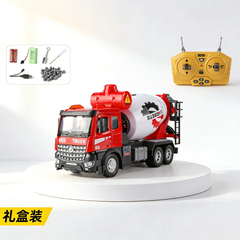 1:18 Remote Control Alloy Mixer Truck Model Construction Vehicle with Light Sound Effect Kids Toy Educational Gift for Boys
1:18 Remote Control Alloy Mixer Truck Model Construction Vehicle with Light Sound Effect Kids Toy Educational Gift for Boys