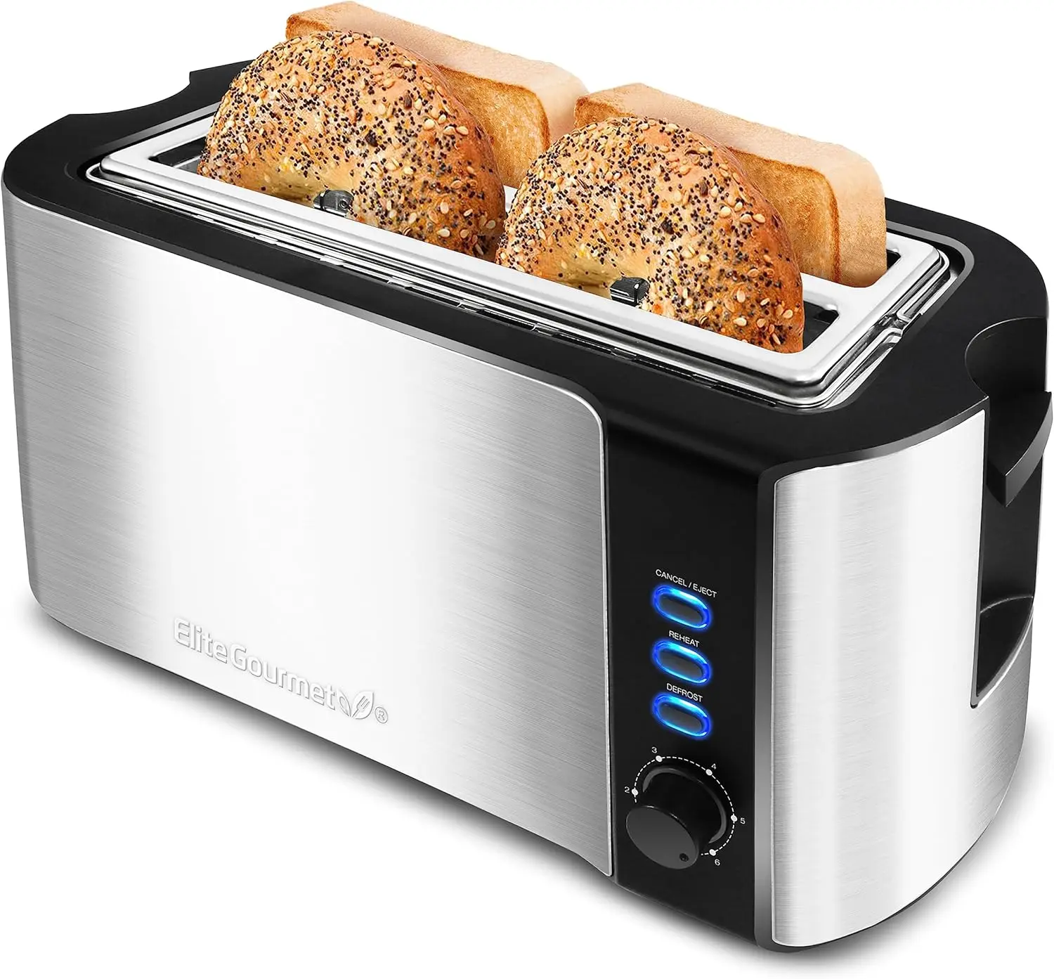 ECT-3100 Long Slot 4 Slice Toaster, Reheat, 6 Toast Settings, Defrost, Cancel Functions, Built-in Warming Rack
ECT-3100 Long Slot 4 Slice Toaster, Reheat, 6 Toast Settings, Defrost, Cancel Functions, Built-in Warming Rack