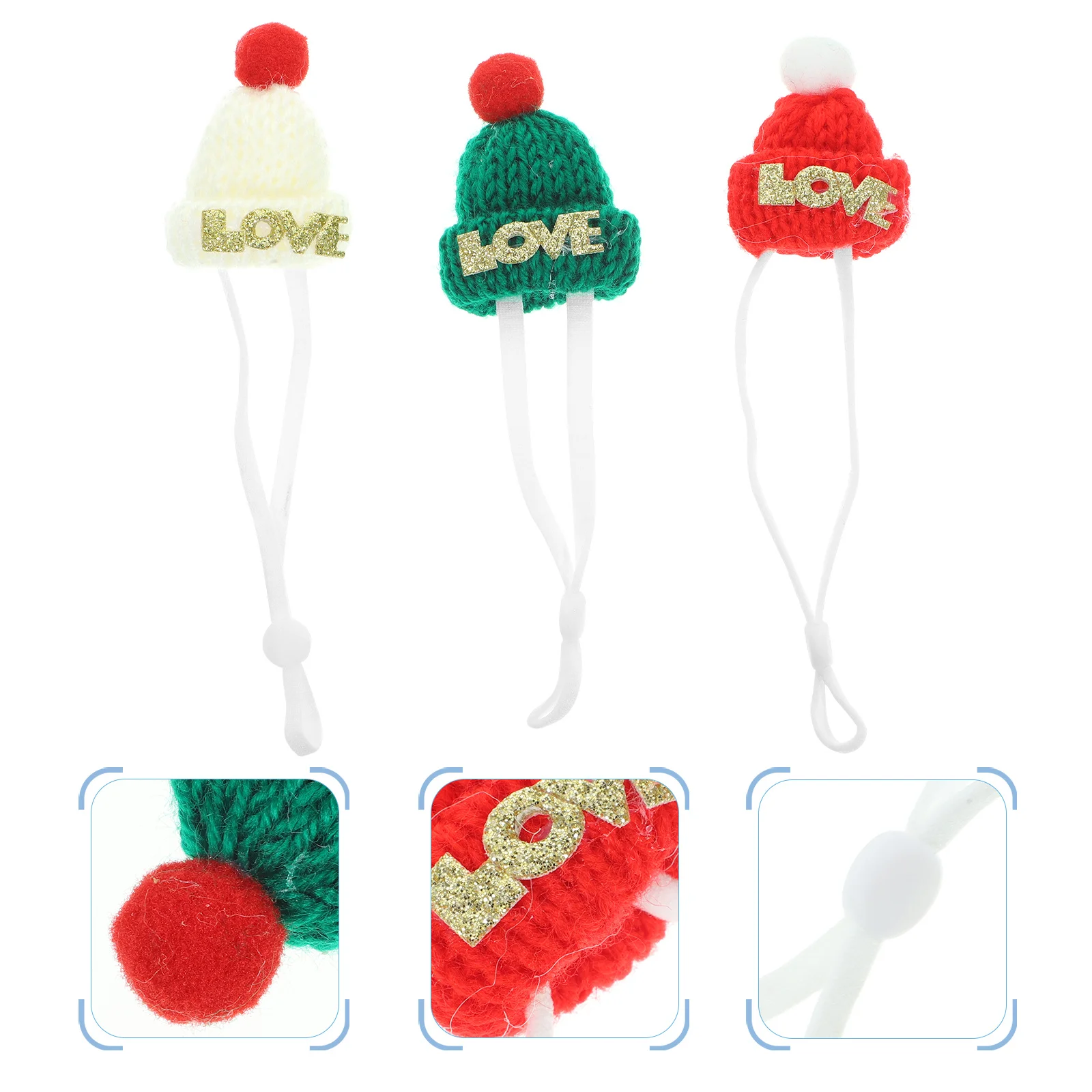 3Pcs Christmas Hat Adjustable Small Pet Hat Hand-Knitted Durable Hamster Hedgehog Cozy Holiday Costume Mini Hats
3Pcs Christmas Hat Adjustable Small Pet Hat Hand-Knitted Durable Hamster Hedgehog Cozy Holiday Costume Mini Hats