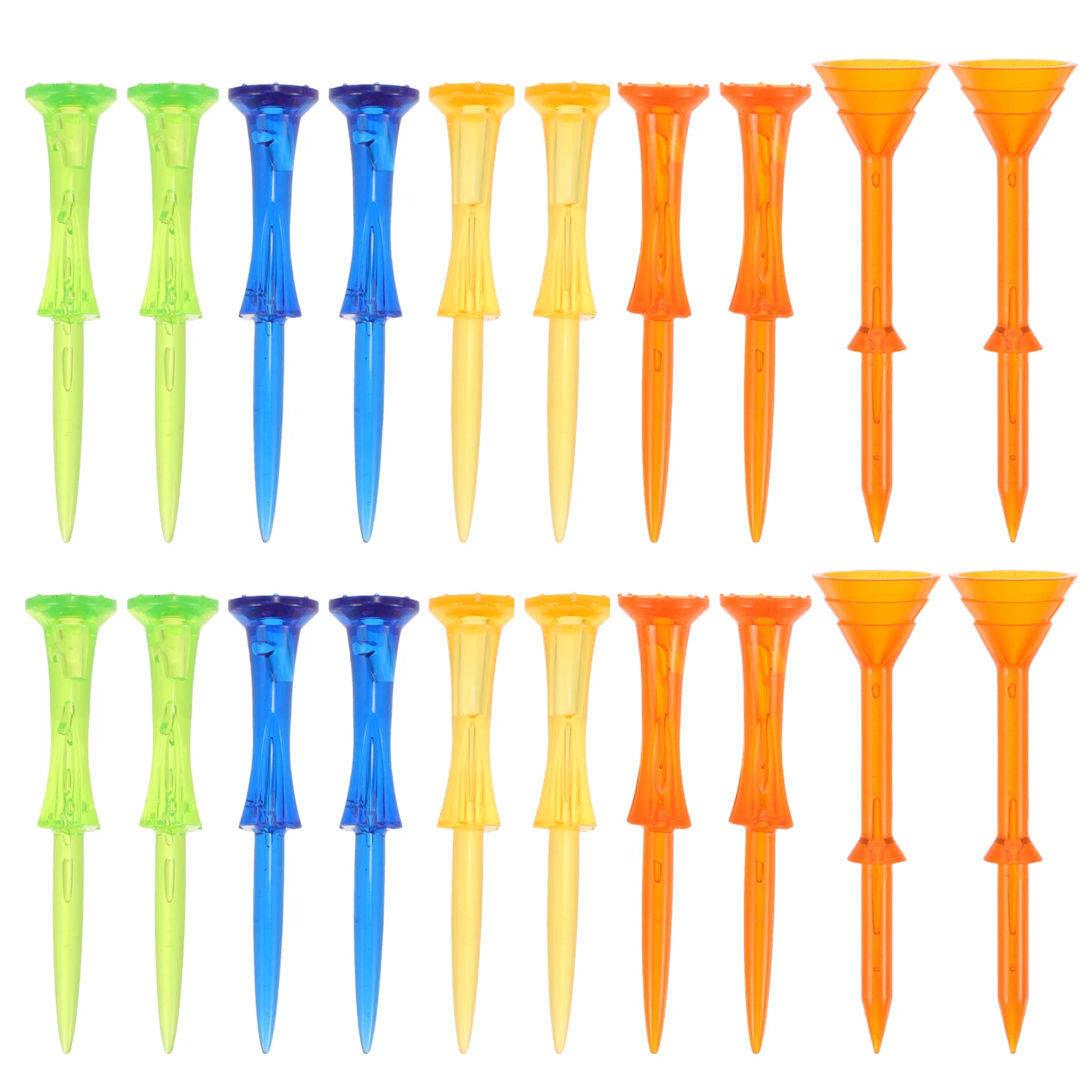 20pcs Golf Tees Plastic Durable Training Supplies Reusable Ball Holders Stable Course Practice Parties Golf Spikes Accessories
20pcs Golf Tees Plastic Durable Training Supplies Reusable Ball Holders Stable Course Practice Parties Golf Spikes Accessories