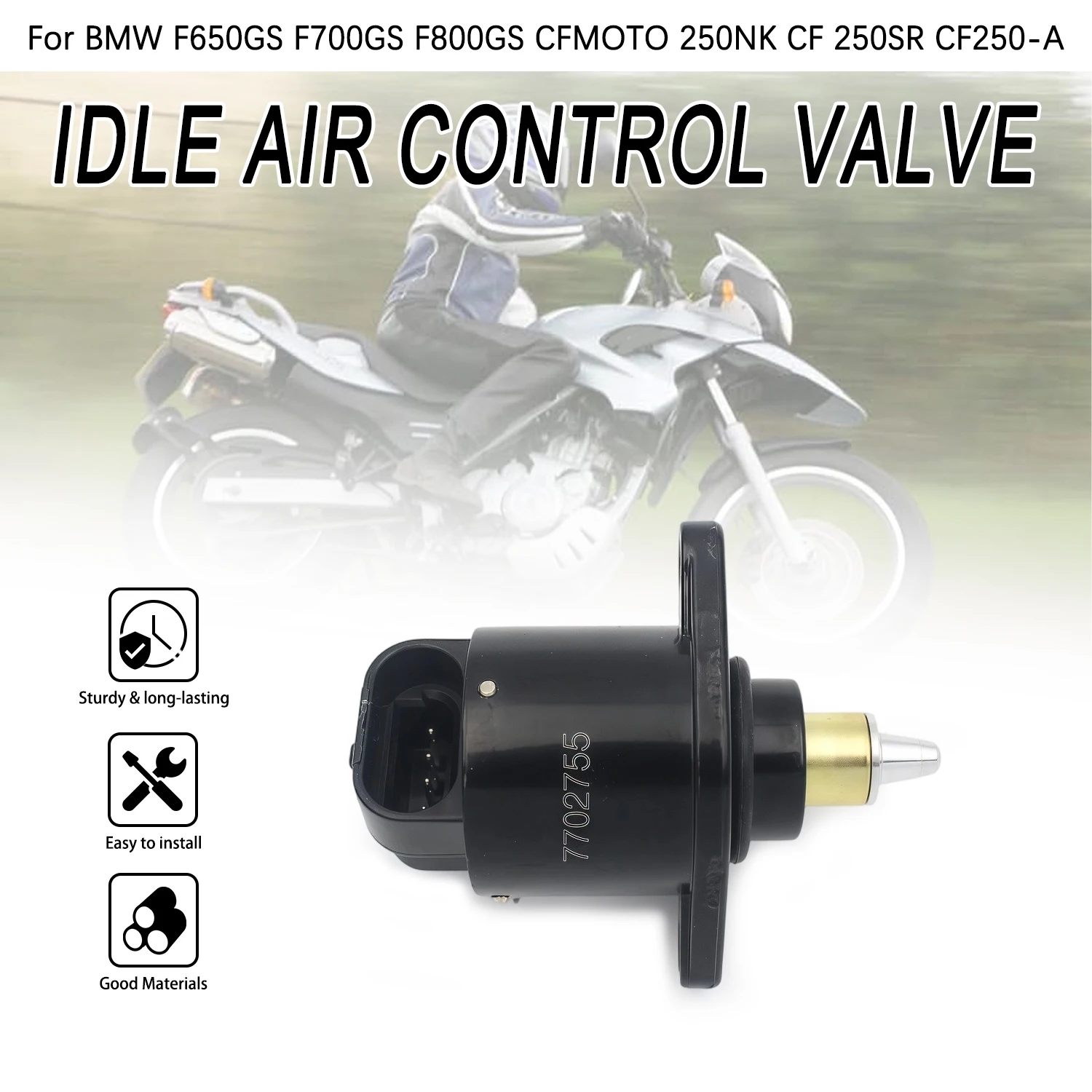7702755 Idle Speed Air Control Valve Engine Accessories For BMW F650GS F700GS F800GS For CFMOTO 250NK CF 250SR CF250-A
7702755 Idle Speed Air Control Valve Engine Accessories For BMW F650GS F700GS F800GS For CFMOTO 250NK CF 250SR CF250-A